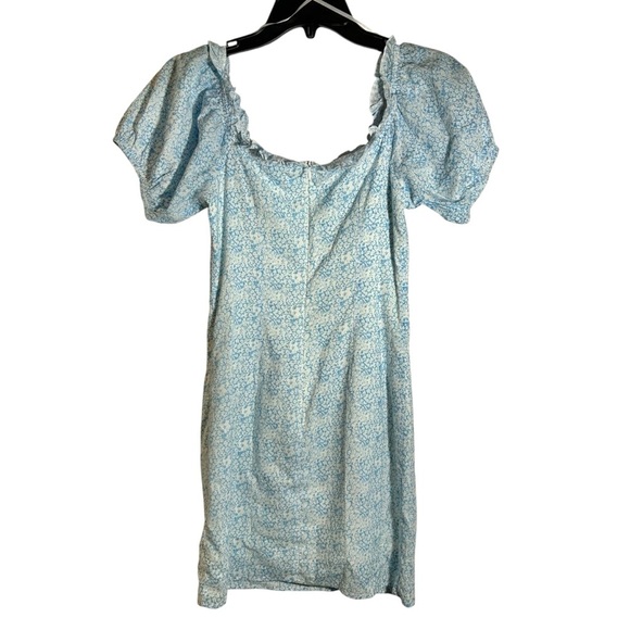 Pink Lily x Caitlin Covington Palm Beach Mini Dress Cottage Floral Blue Size XS - Picture 3 of 14